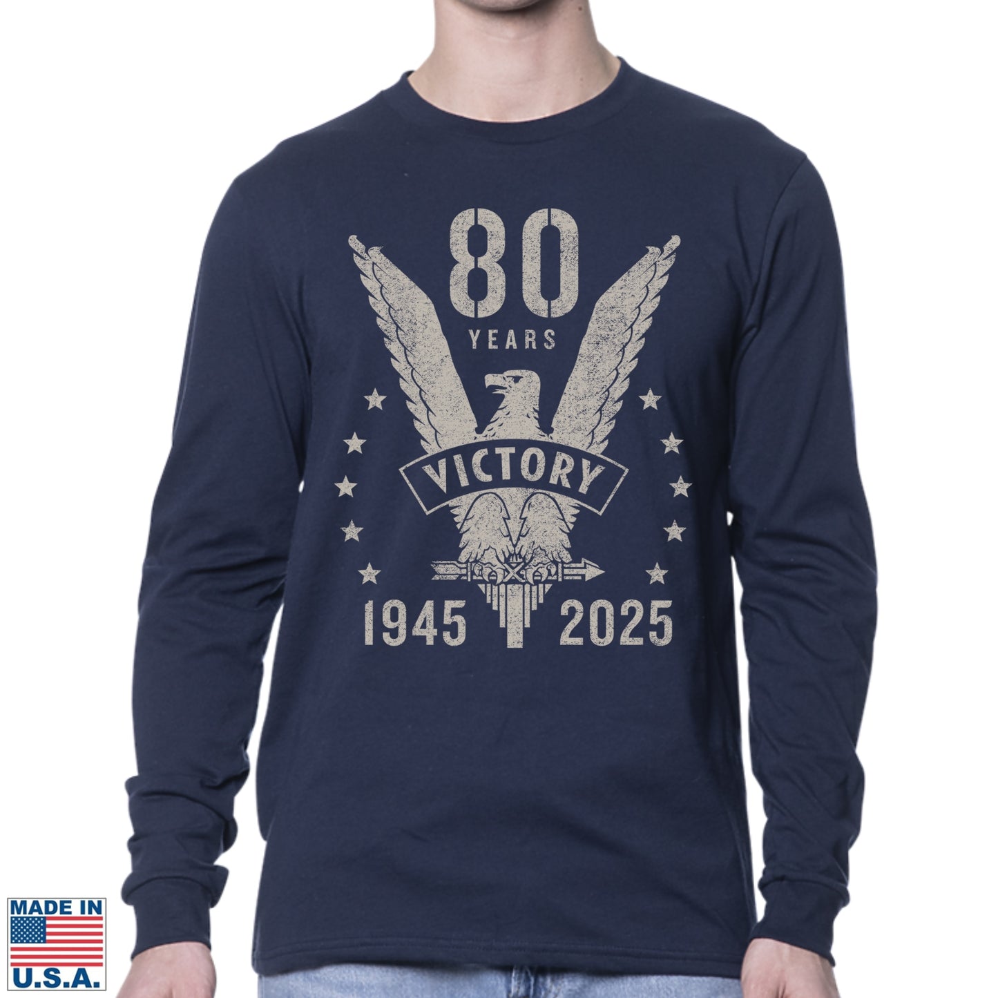 WWII Victory 80th Anniversary Made in America Long-sleeved shirt