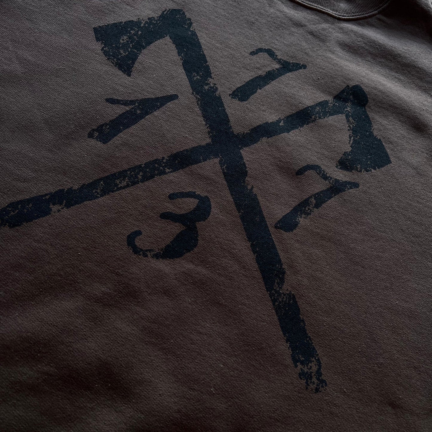 Closeup of "1773" Boston Tea Party" crewneck sweatshirt - For hardcore history lovers from the history list store