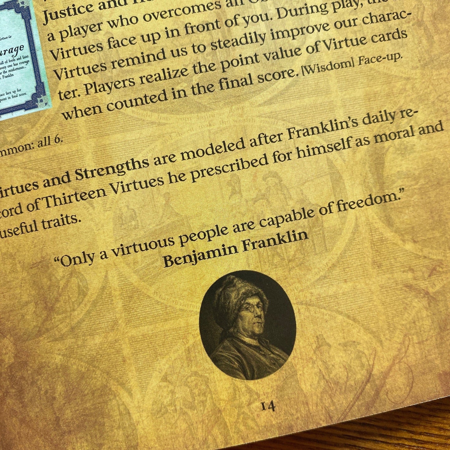 Photo of Ben Franklin from Franklin's Fortune Card Game from The History List
