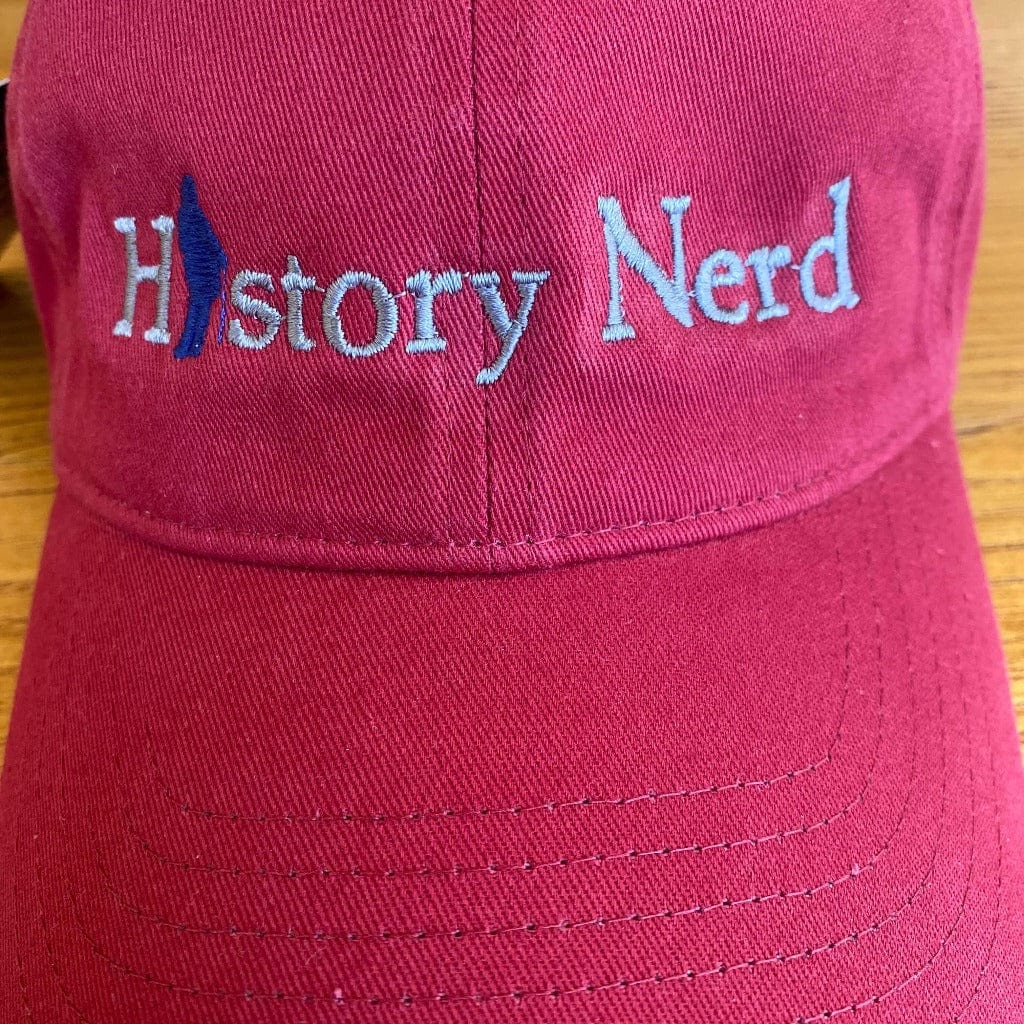 Embroidered "History Nerd" with Ben Franklin cap - Chili from The History List Store