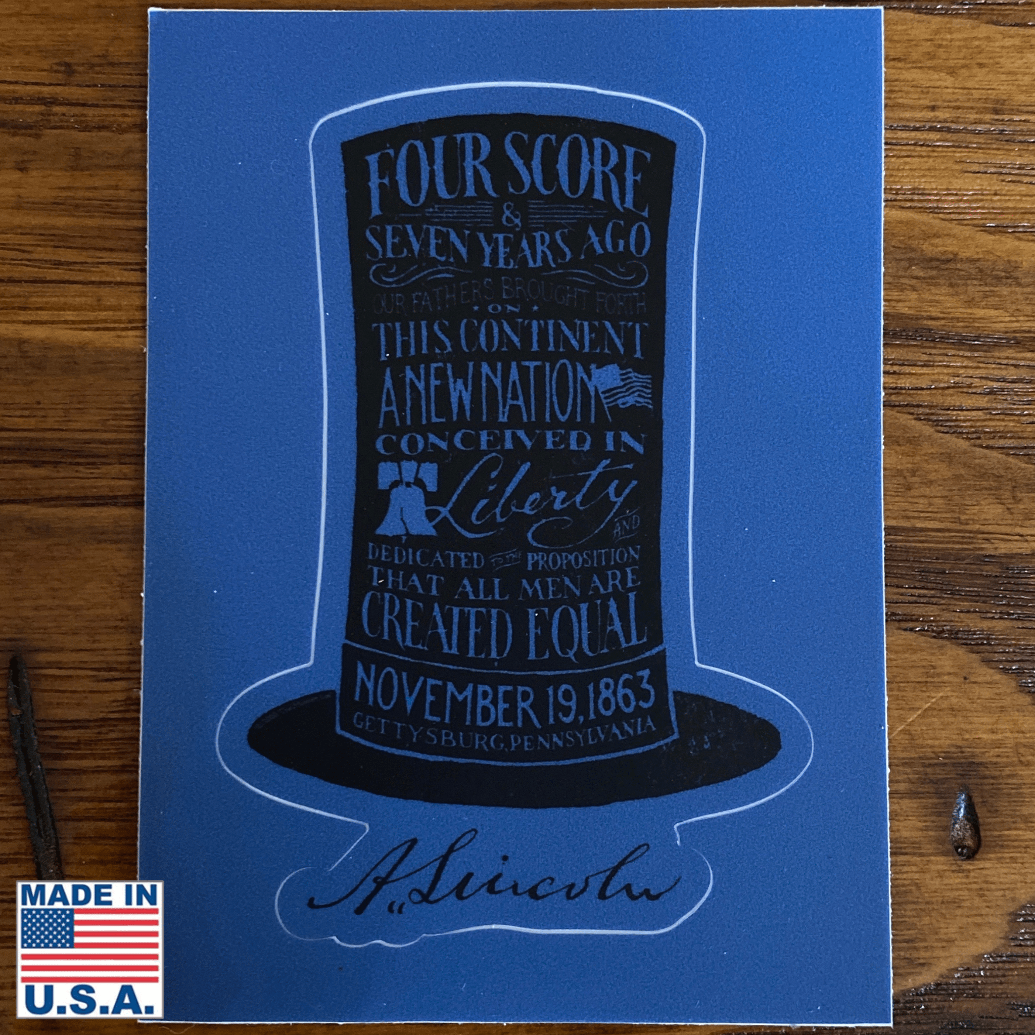 Lincoln's Gettysburg Address and Stovepipe Hat Magnet – The