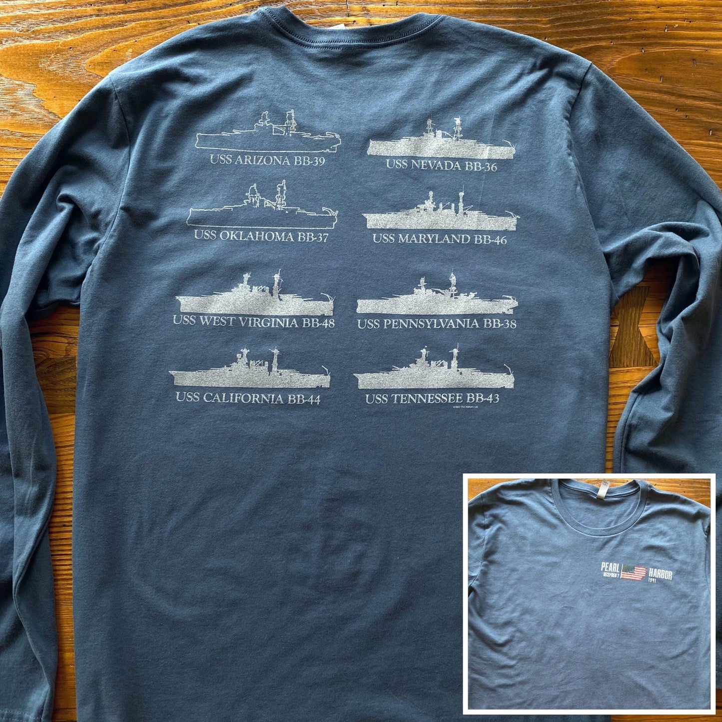 Pearl Harbor "Battleship Row" Long-sleeved Shirt