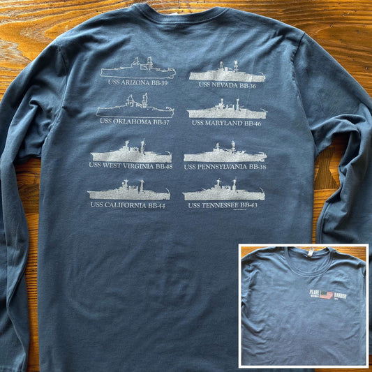 Pearl Harbor "Battleship Row" Long-sleeved Shirt