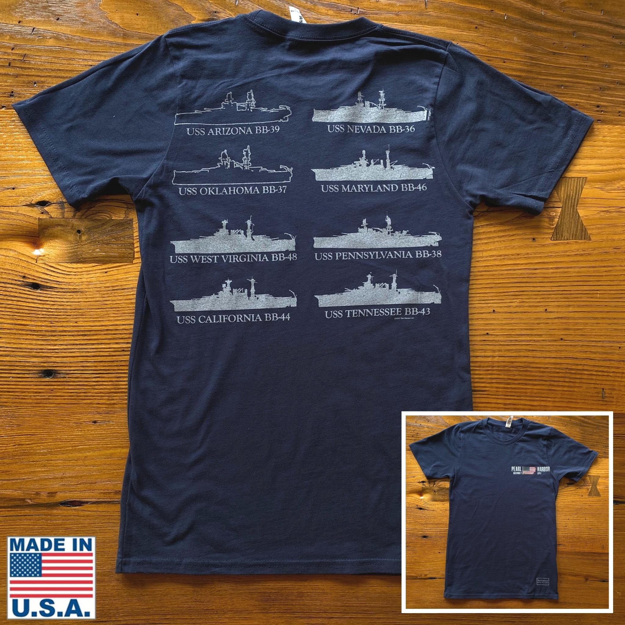 teens vaccination Battleship Pearl Harbor “Battleship Row” Made in America Shirt – The History List