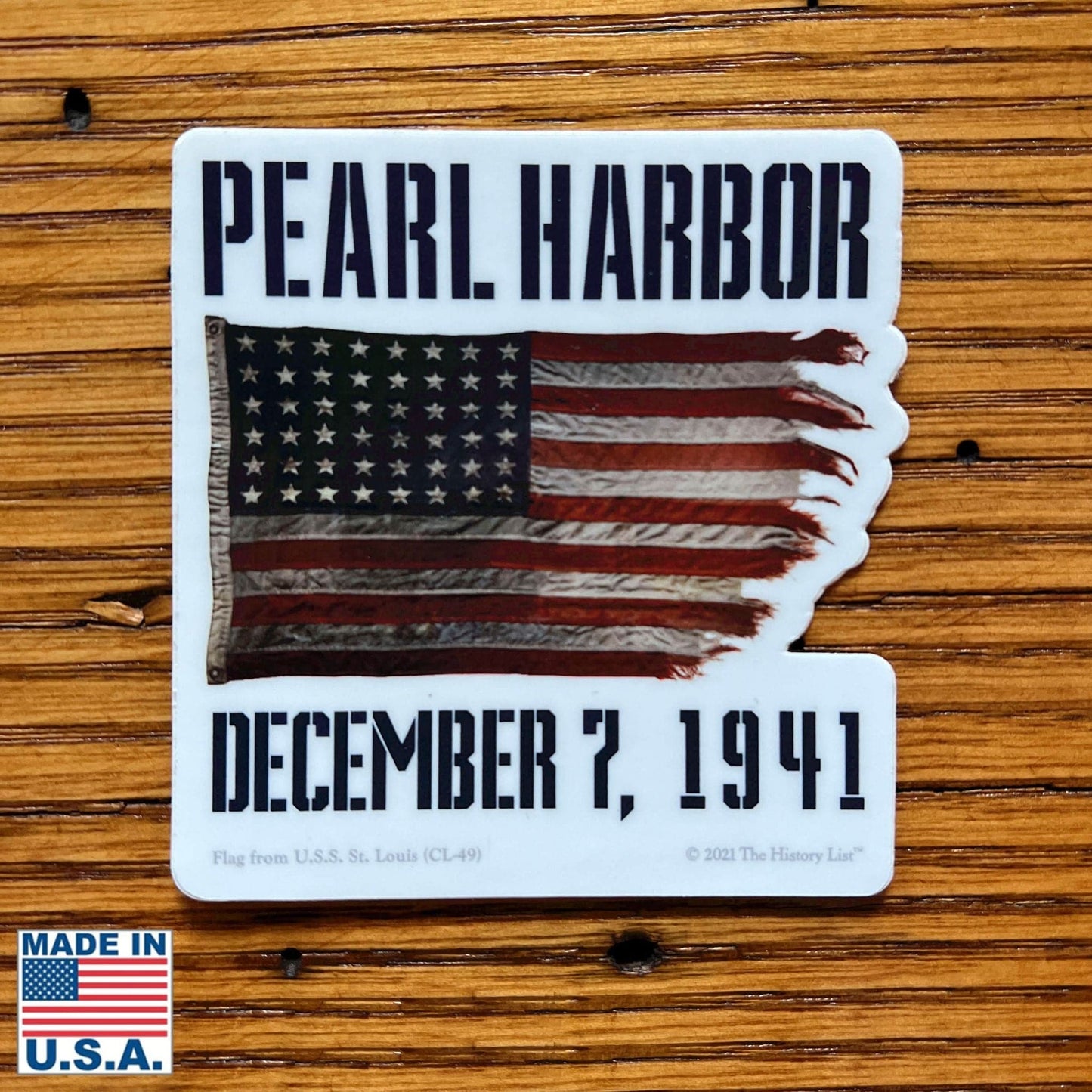 Pearl Harbor “Battleship Row” Sticker from the History List Store