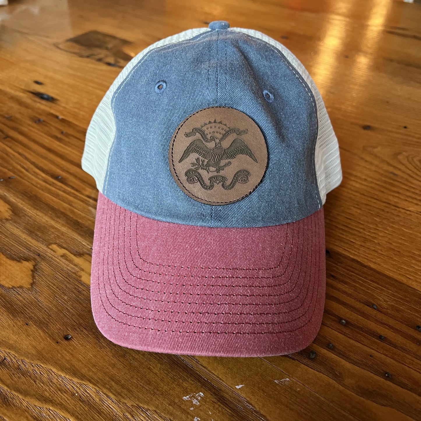 Teddy Roosevelt "Rough Riders" Leather patch cap
