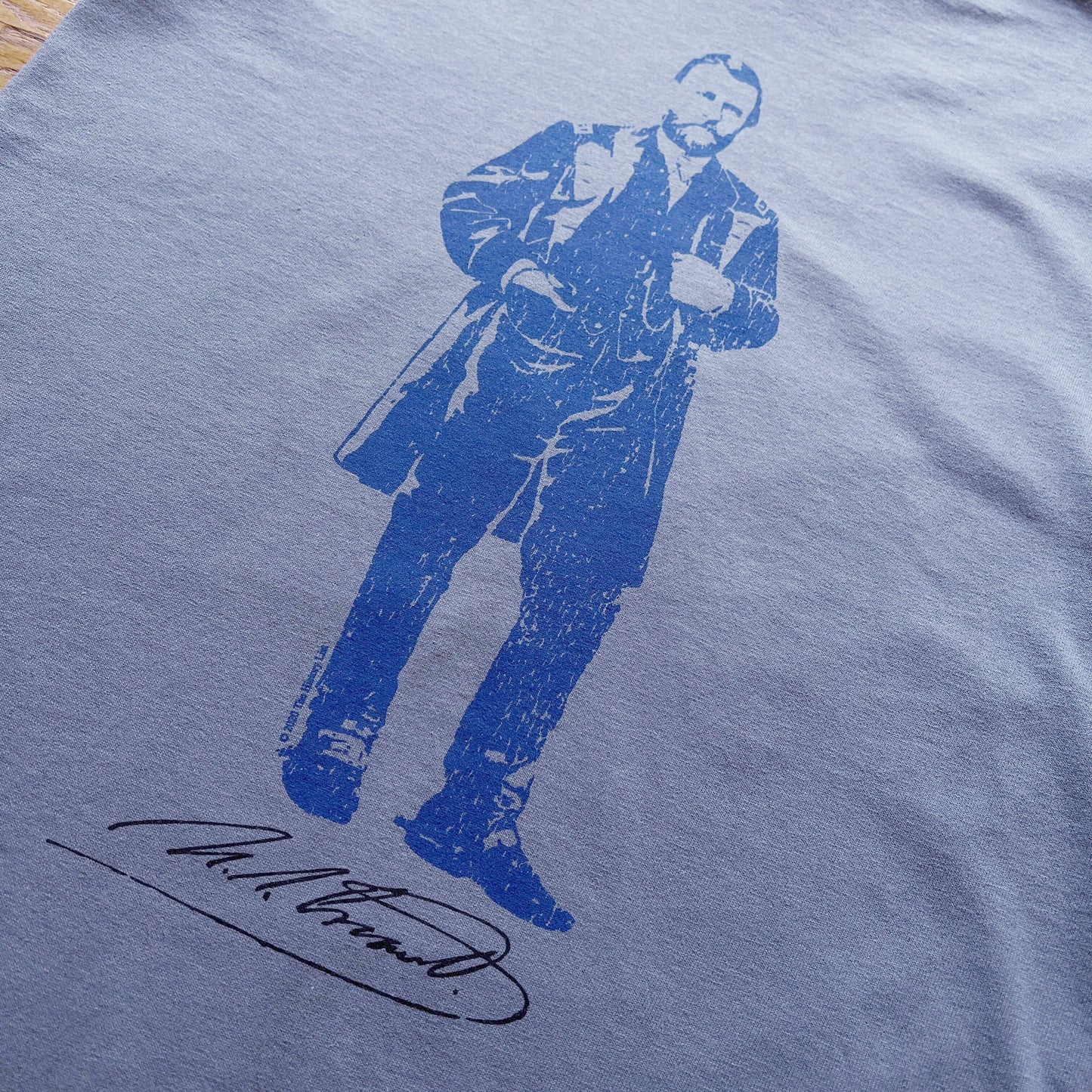 Close-up of the Grey Ulysses S. Grant "Signature Series" Shirt Made in the USA from The History List Store
