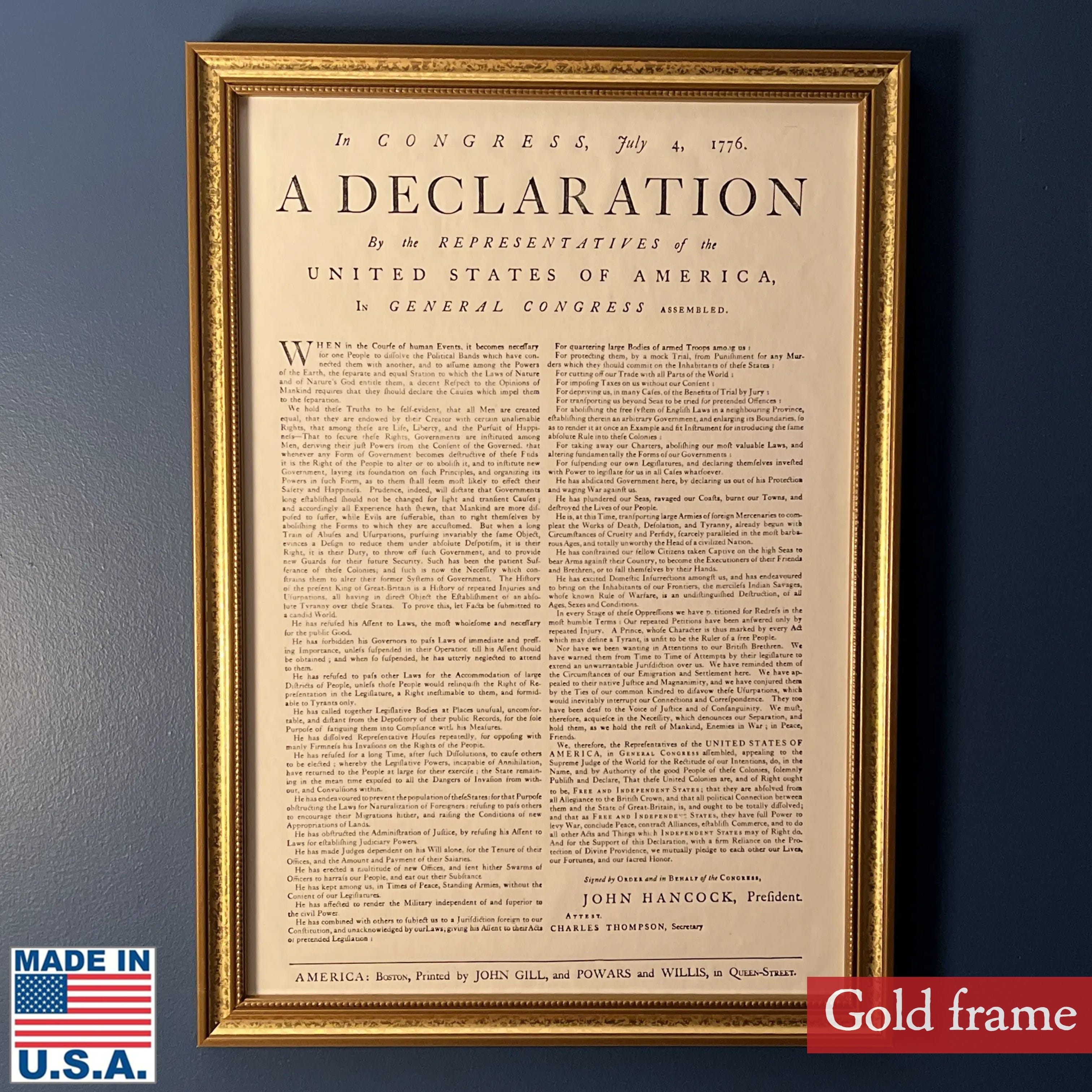 Cheapest Framed Declaration of Independence