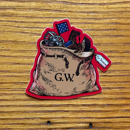George Washington's Christmas Day Crossing of the Delaware Sticker from The History List store