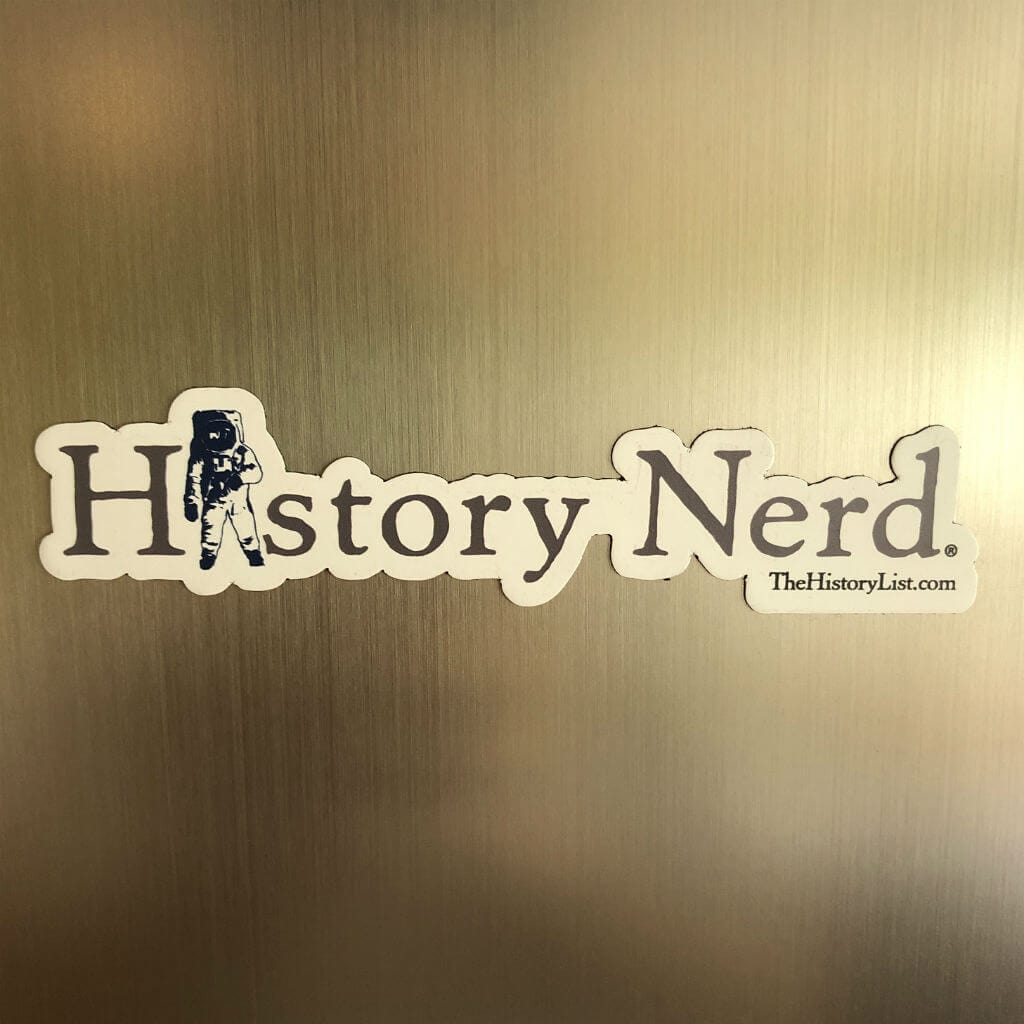 "History Nerd" magnet with an Apollo 11 Astronaut from The History List Store