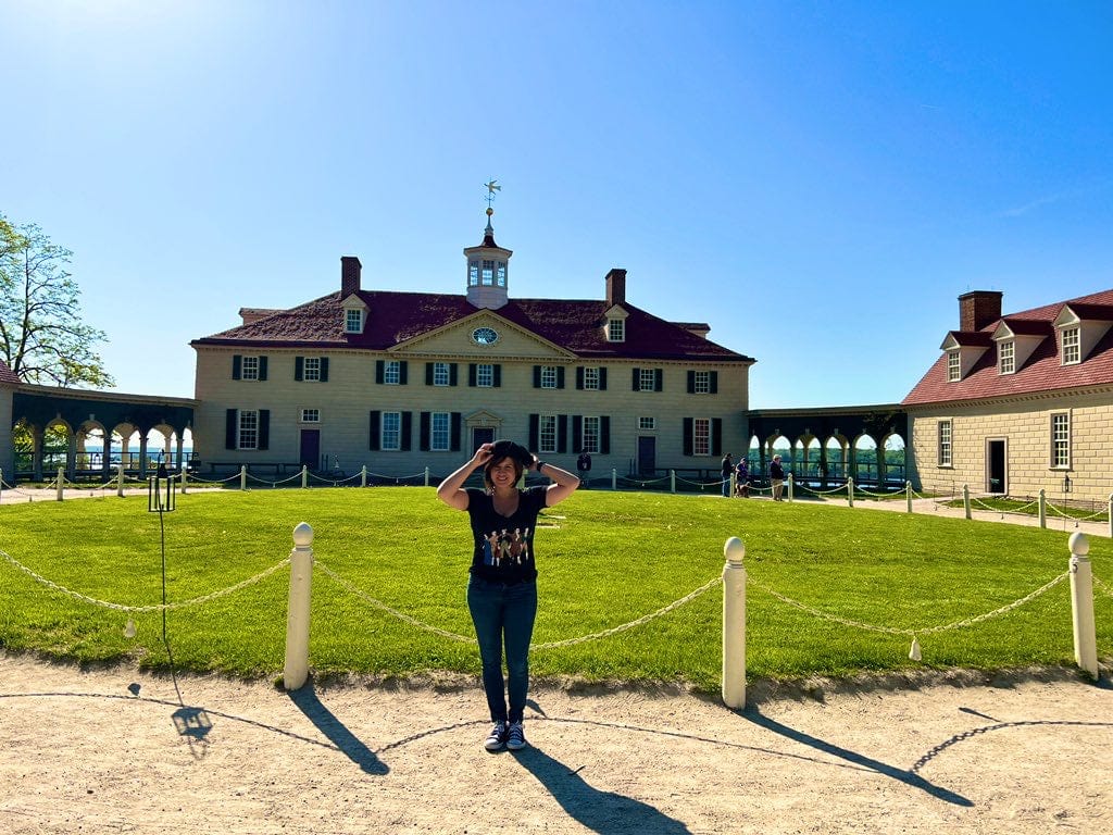 "Revolutionary Superheroes" with George Washington V-neck T-Shirt for women — Black from The History List Store