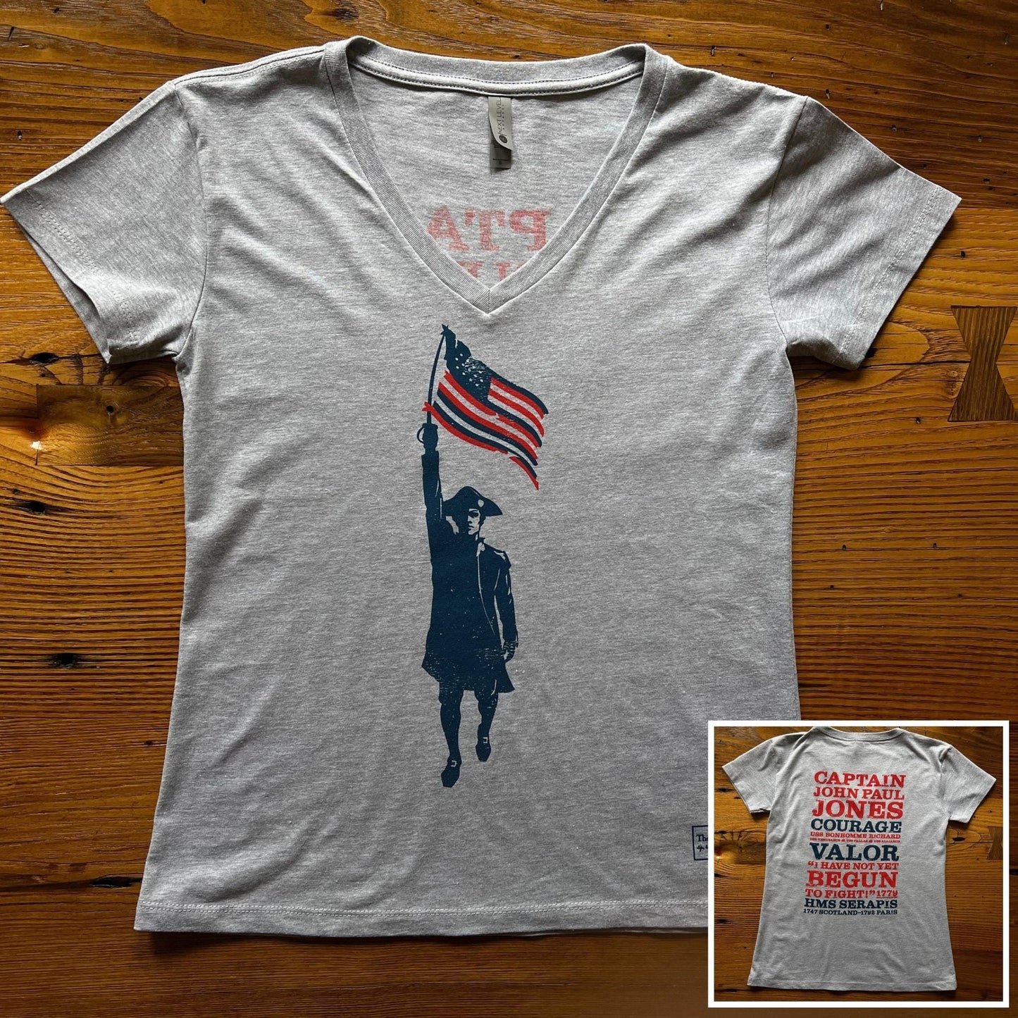 John Paul Jones "I have not yet begun to fight!" Women's v-neck shirt from the History List Store