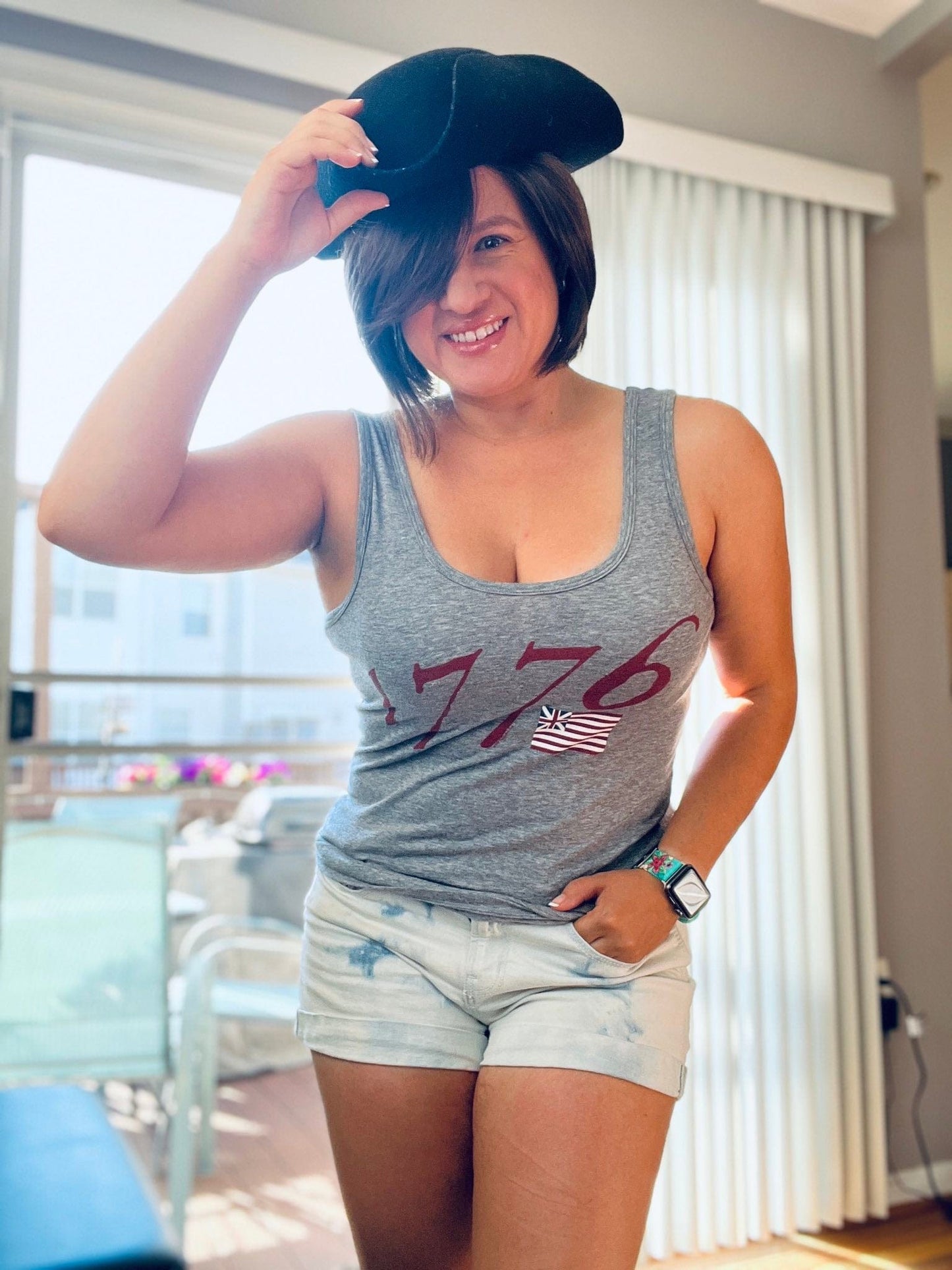 "We hold these truths - July 4, 1776” Tank top for women - Grey from The History List Store