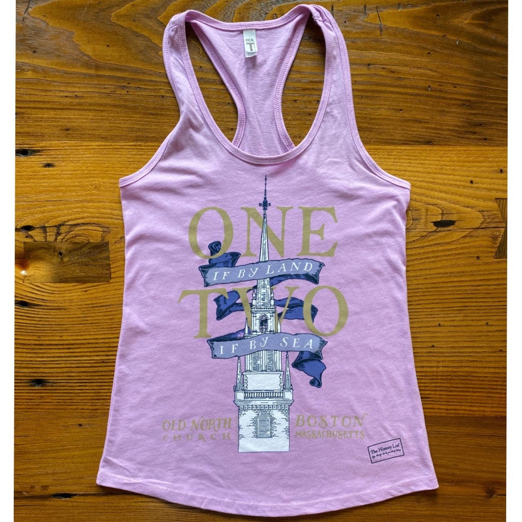"One if by land . . ." Old North Special Edition Tank top for women from the History List Store.