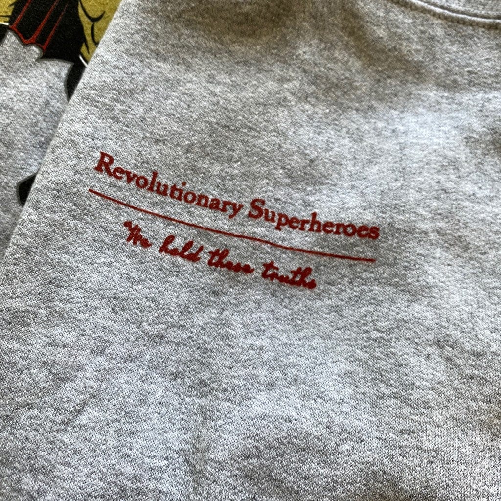 "Revolutionary Superheroes" with George Washington Hooded sweatshirt and Crewneck sweatshirt from The History List Store