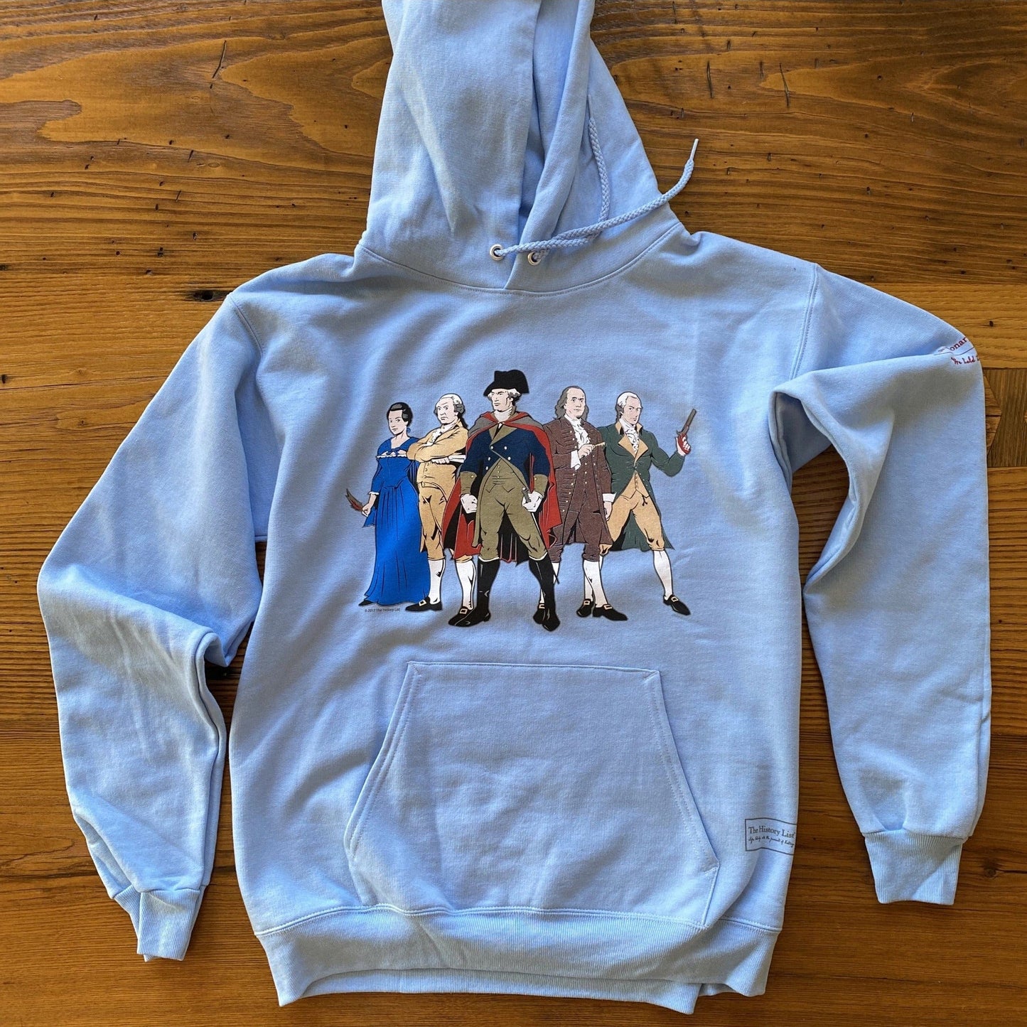 "Revolutionary Superheroes" with George Washington Hooded sweatshirt and Crewneck sweatshirt from The History List Store