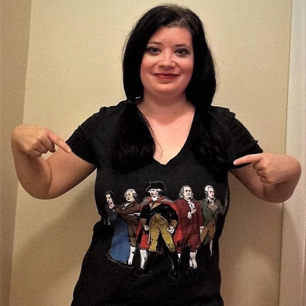 "Revolutionary Superheroes" V-neck T-Shirt - Black from The History List Store