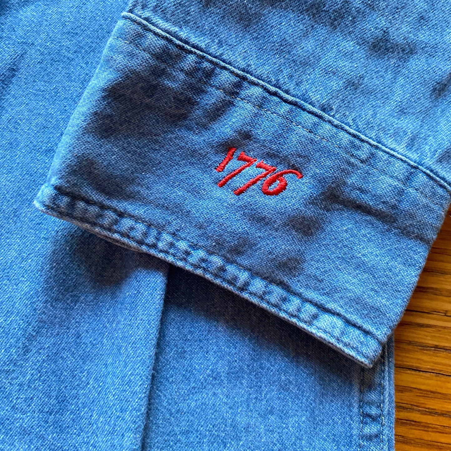 Cuff Close-up 1776 "Sons of Liberty" 1776 Long sleeve button down shirt From the History List Store