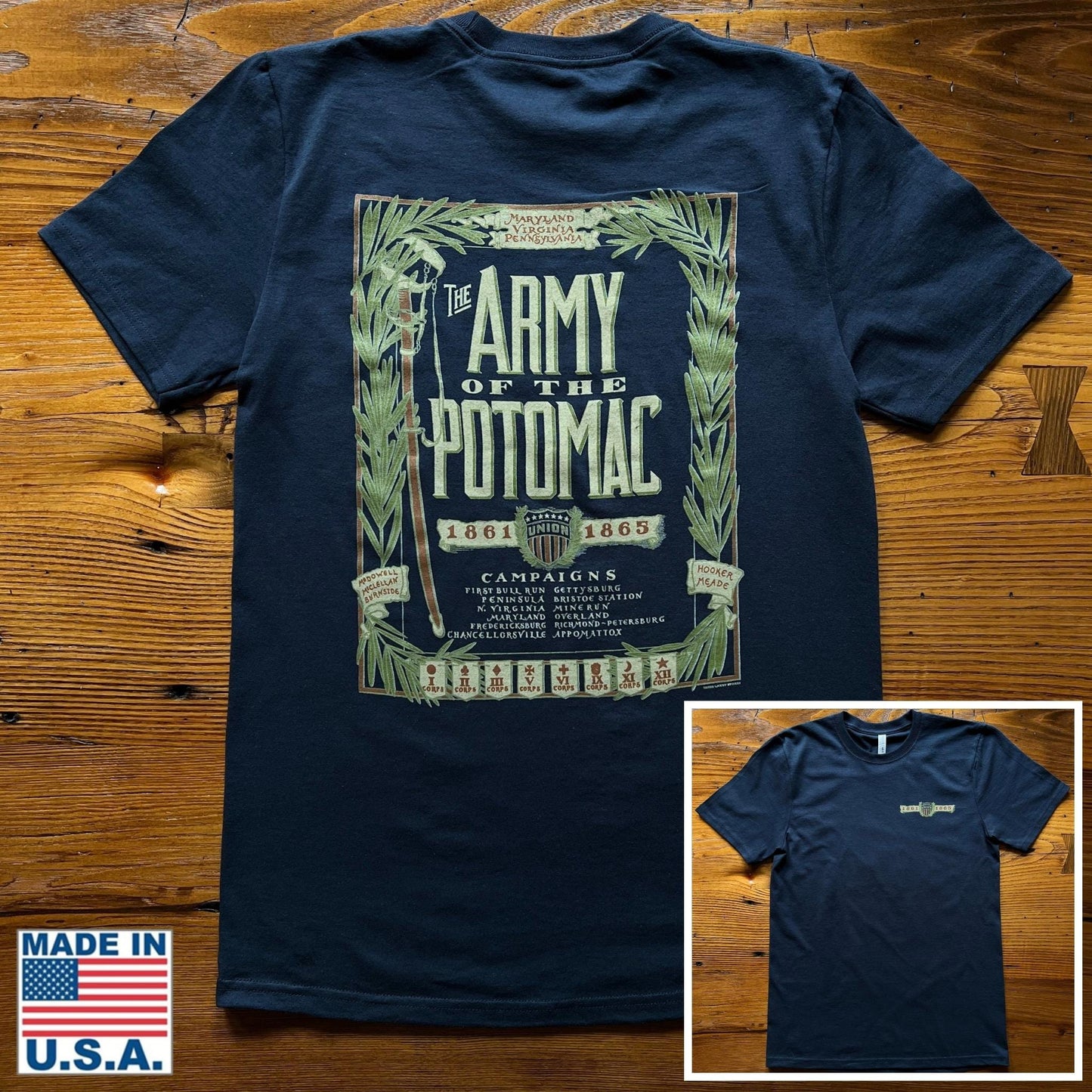 "The Army of the Potomac" Shirt from The History List store