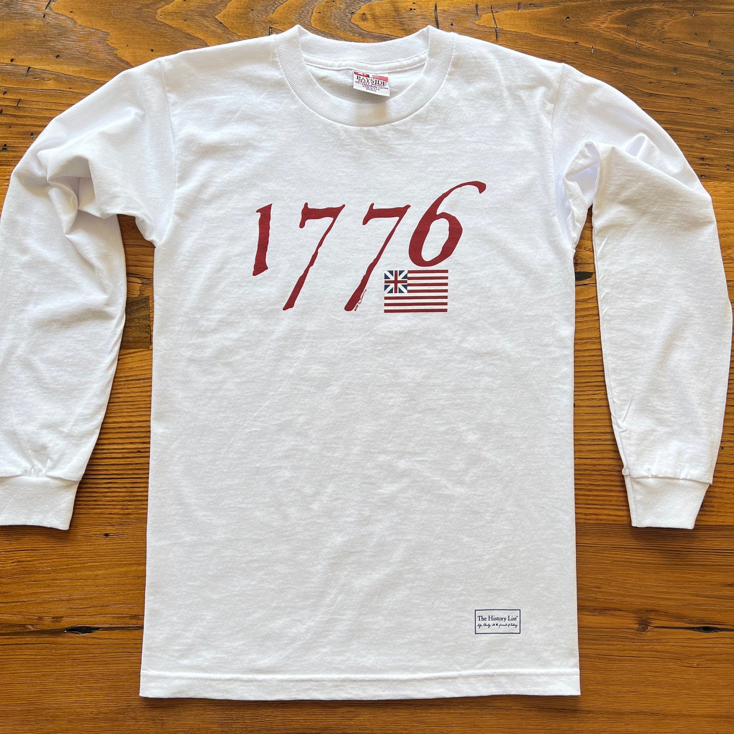 White "We hold these truths - July 4, 1776" Long-sleeved shirt from the history list store