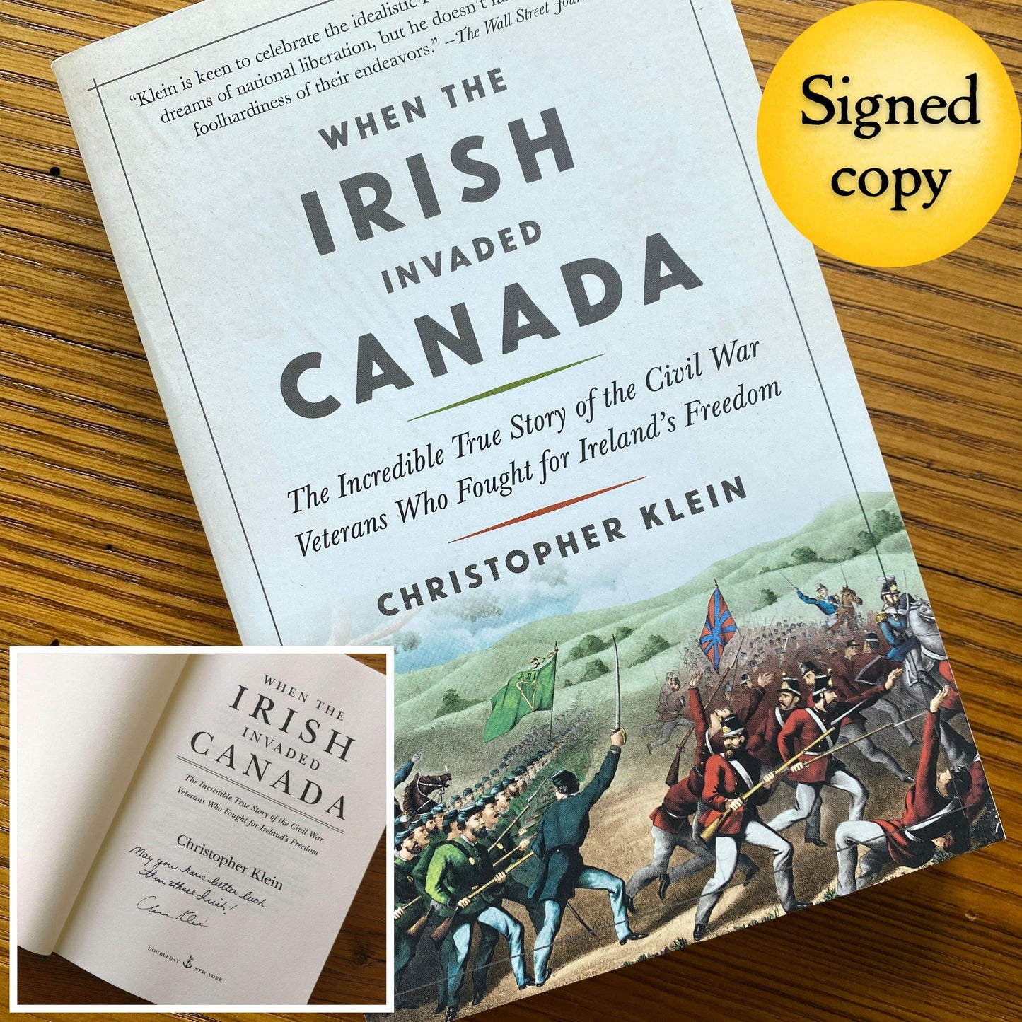 "When the Irish Invaded Canada" - Signed by the Author, Christopher Klein