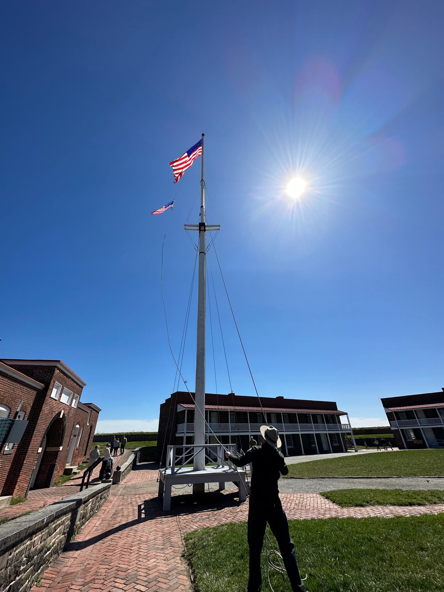 15-star, 15-stripe flag flown over Fort McHenry — Includes certificate