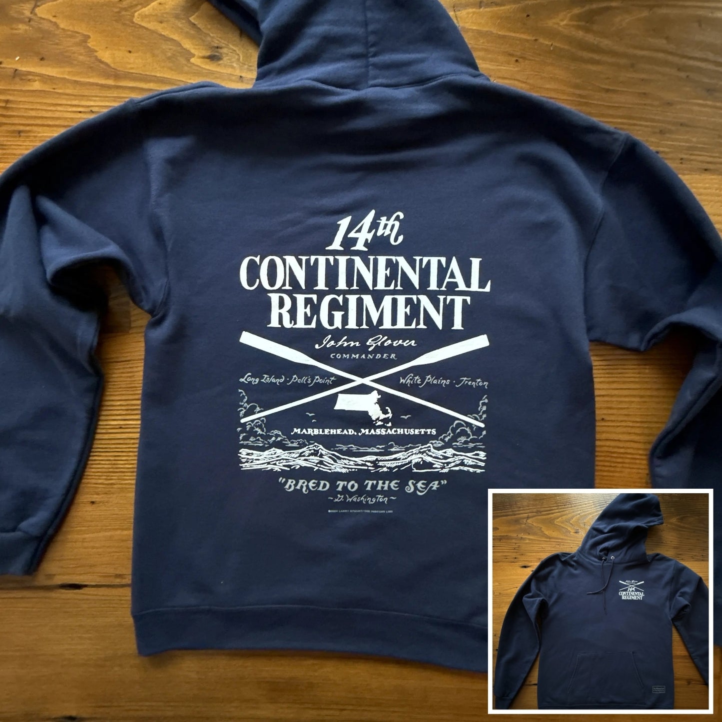 "Glover's Company — 14th Regiment" Hooded Sweatshirt