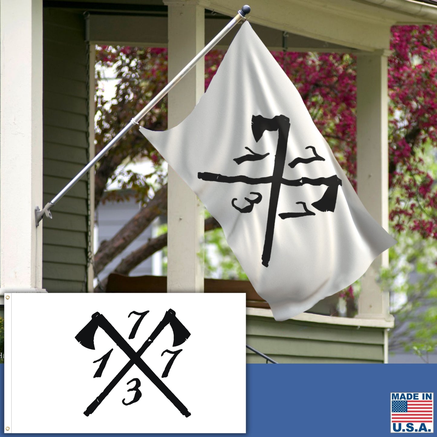 "1773" Boston Tea Party Flag — Made in America — For hardcore history folks from The History List store in White