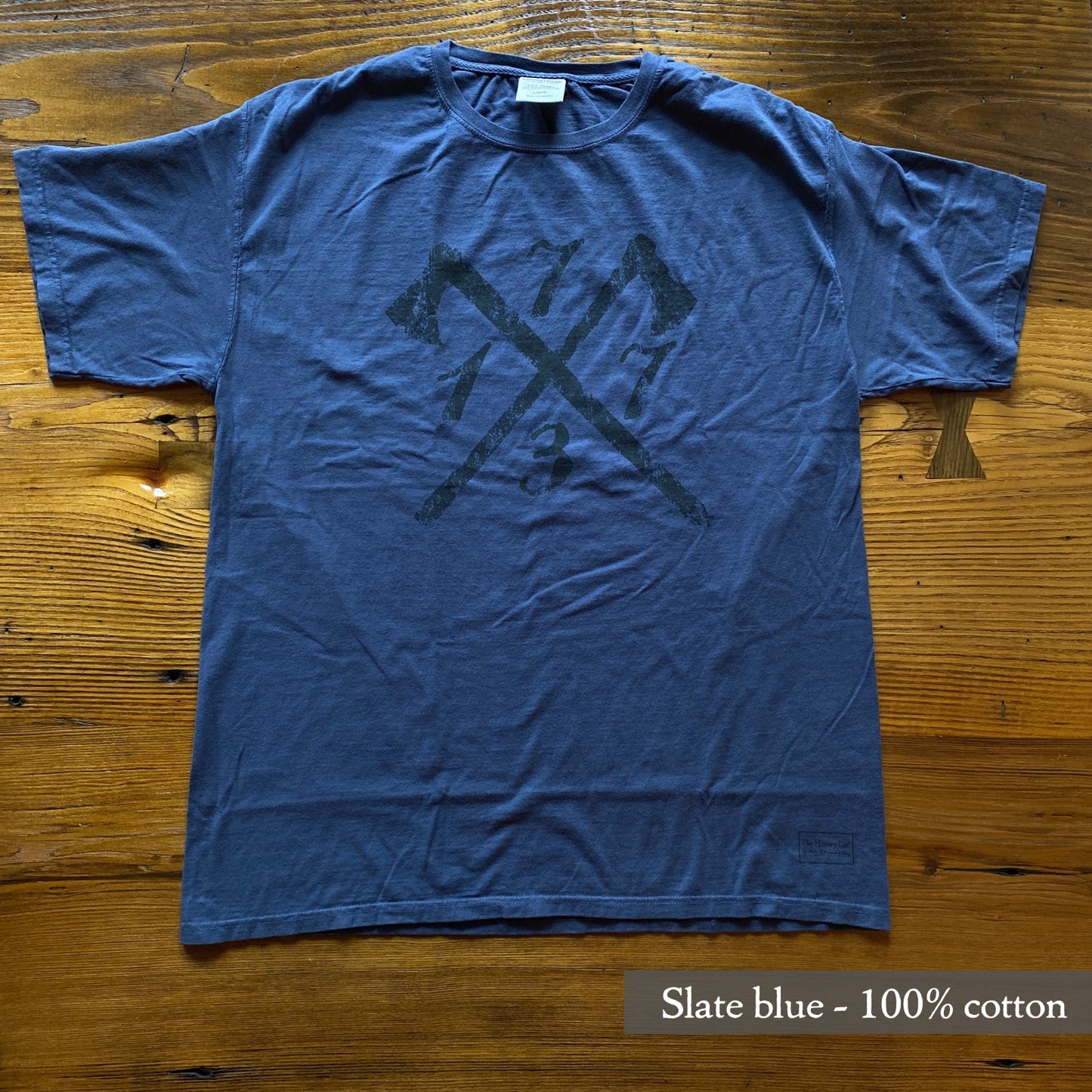 Slate blue of "1773" Boston Tea Party shirt - For hardcore history folks from The History List store