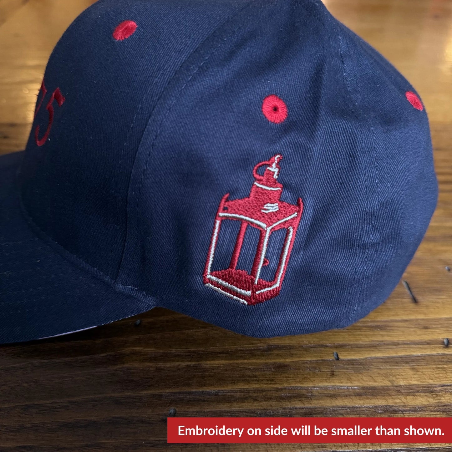 Embroidered "1775 Battle of Lexington" cap with Old North Church Lantern