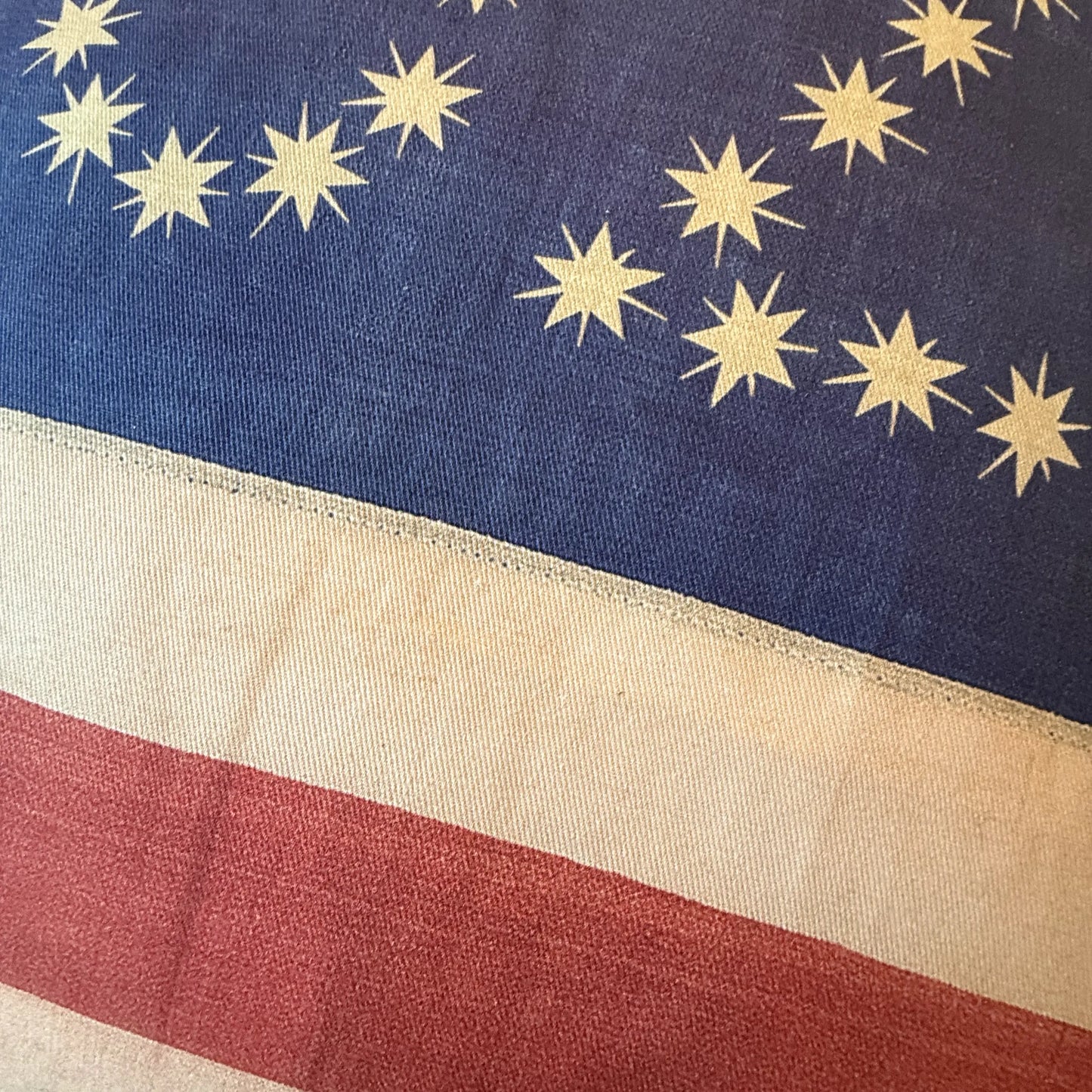 Close-up of 1776 - 2026 Historic American Flag Pillow Sham — Made in America from The History List store