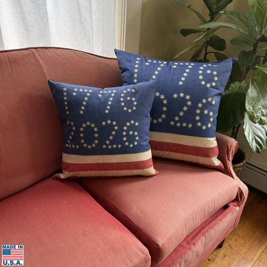1776 - 2026 Historic American Flag Pillow Sham — Made in America