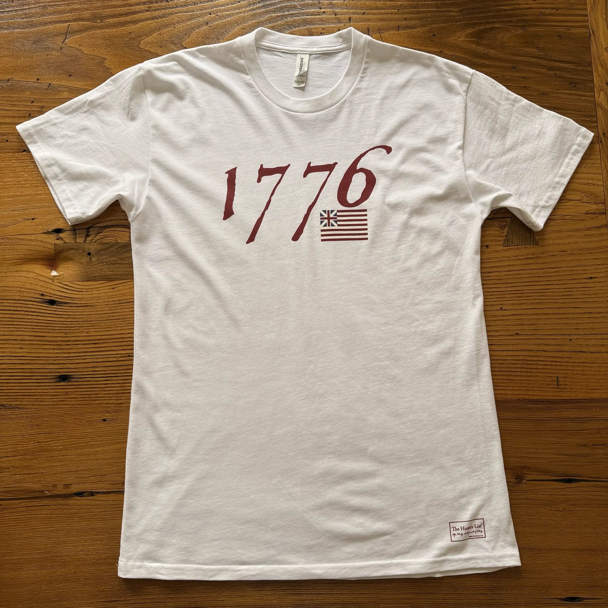 Front view of the "We hold these truths - July 4, 1776" T-shirt from The History List Store.