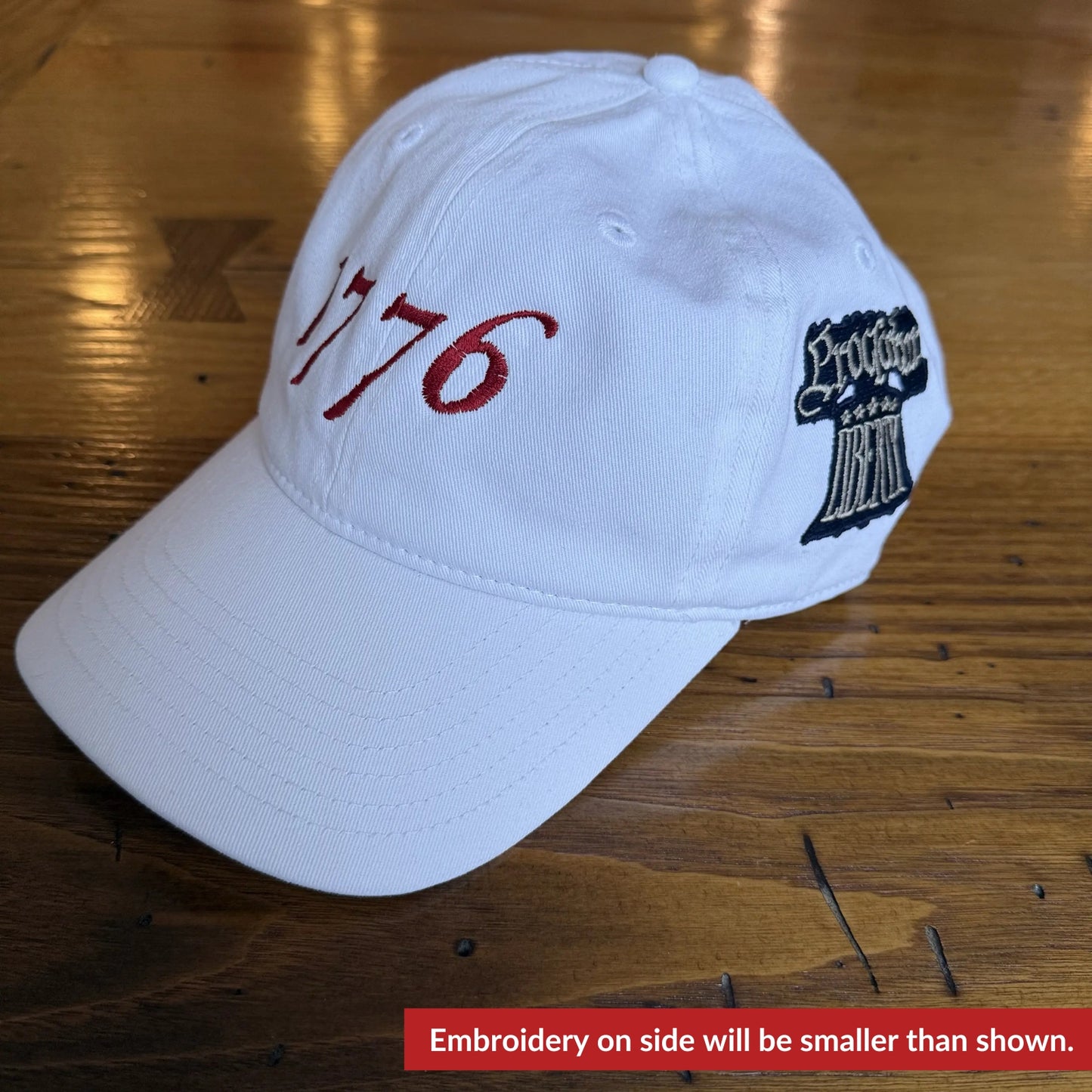 Embroidered "1776" cap with Proclaim Liberty — White