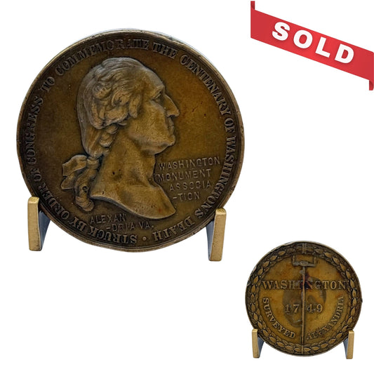 1904 Bronze Medal Commemorating the Centenary of George Washington's Death