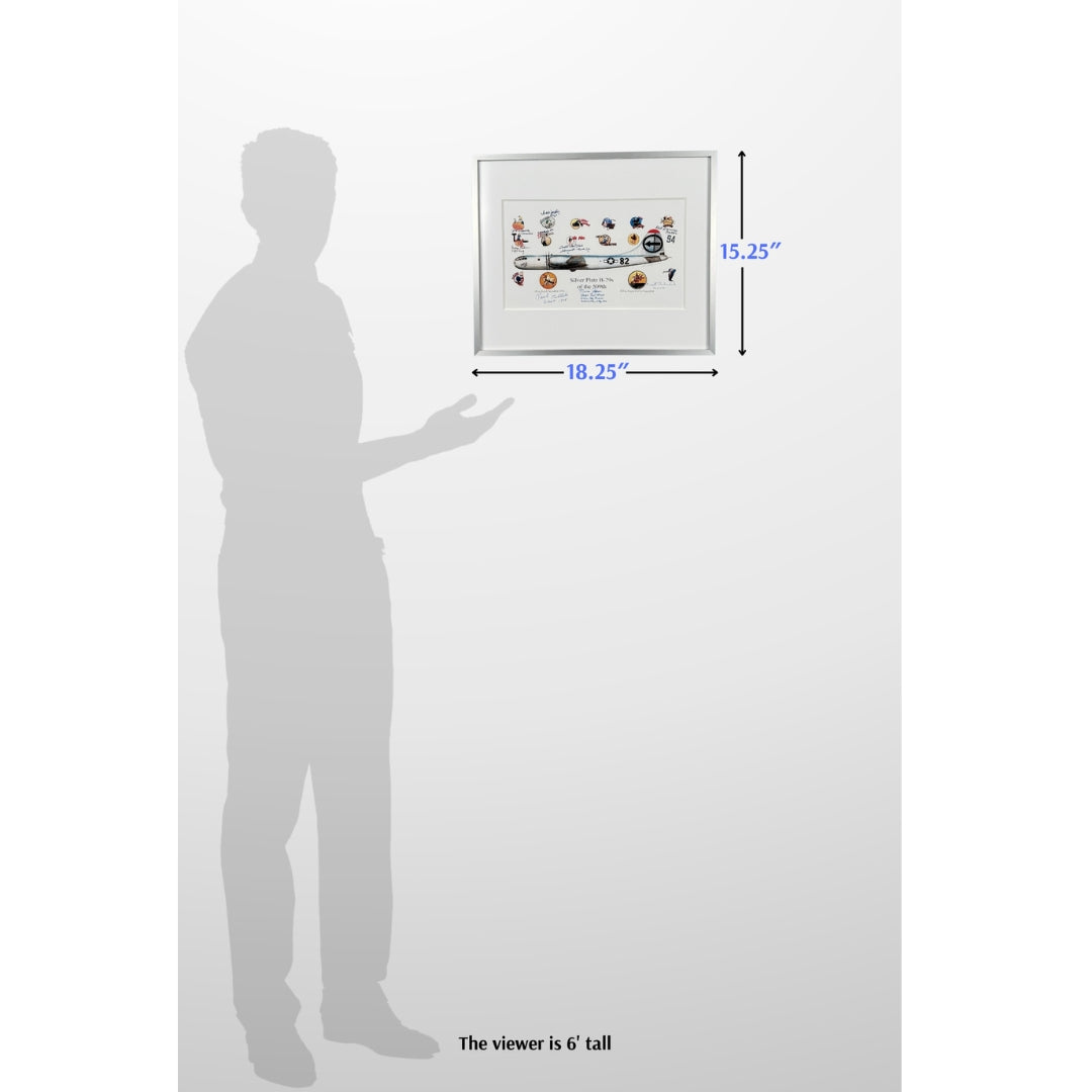 509th Composite Group Signed by Tibbets, Van Kirk, and other crew — Framed