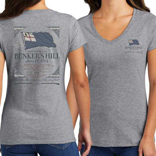 "The Battle of Bunker's Hill" Women's v-neck shirt