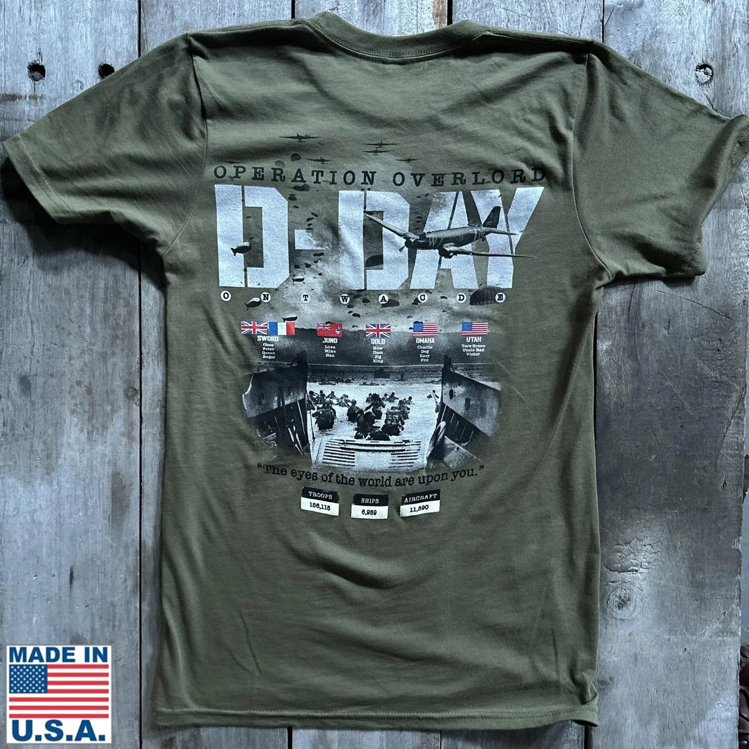 D-Day Operation Overlord Shirt - Made in America from The History List store