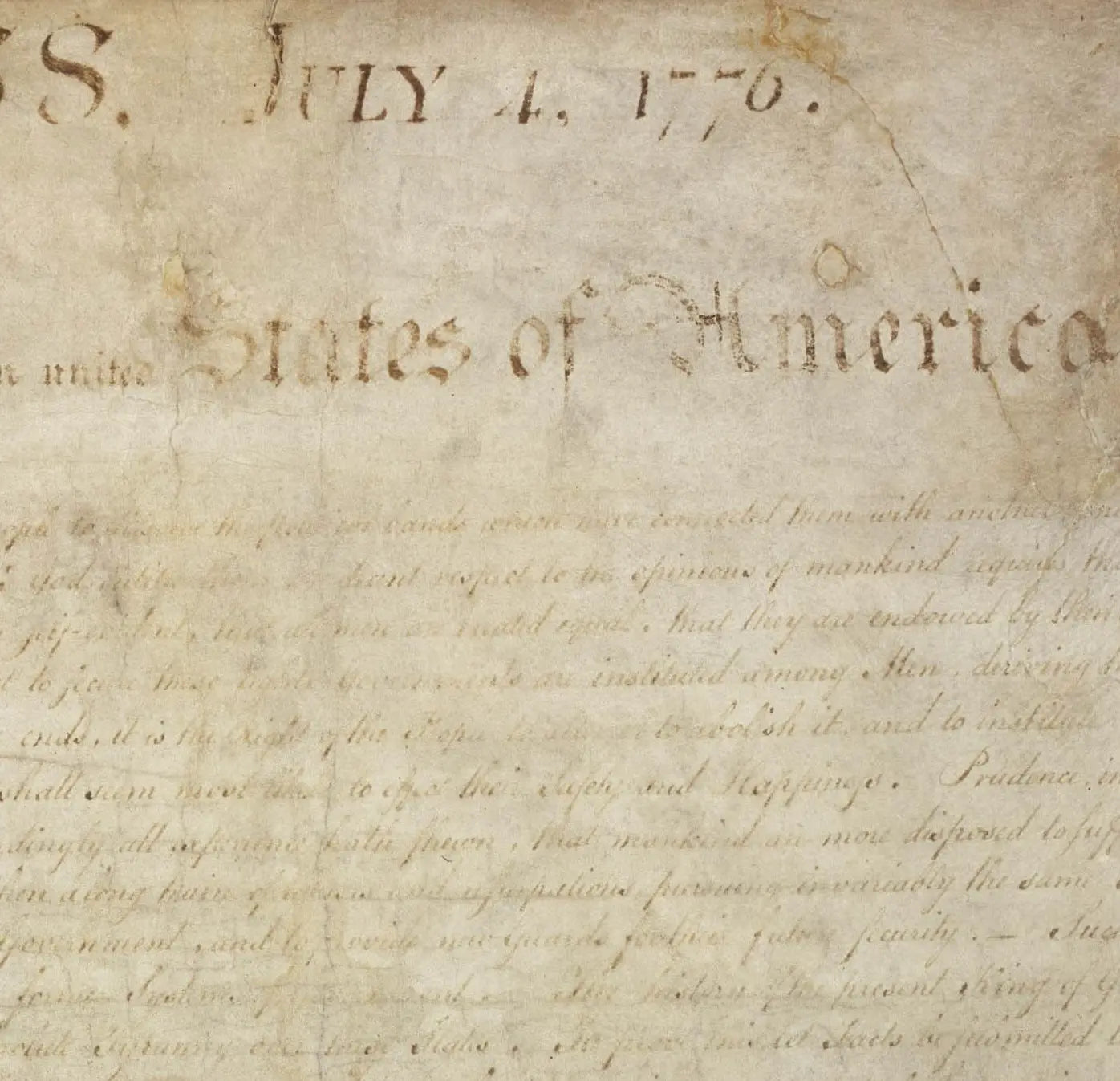 Text from the Declaration of Independence