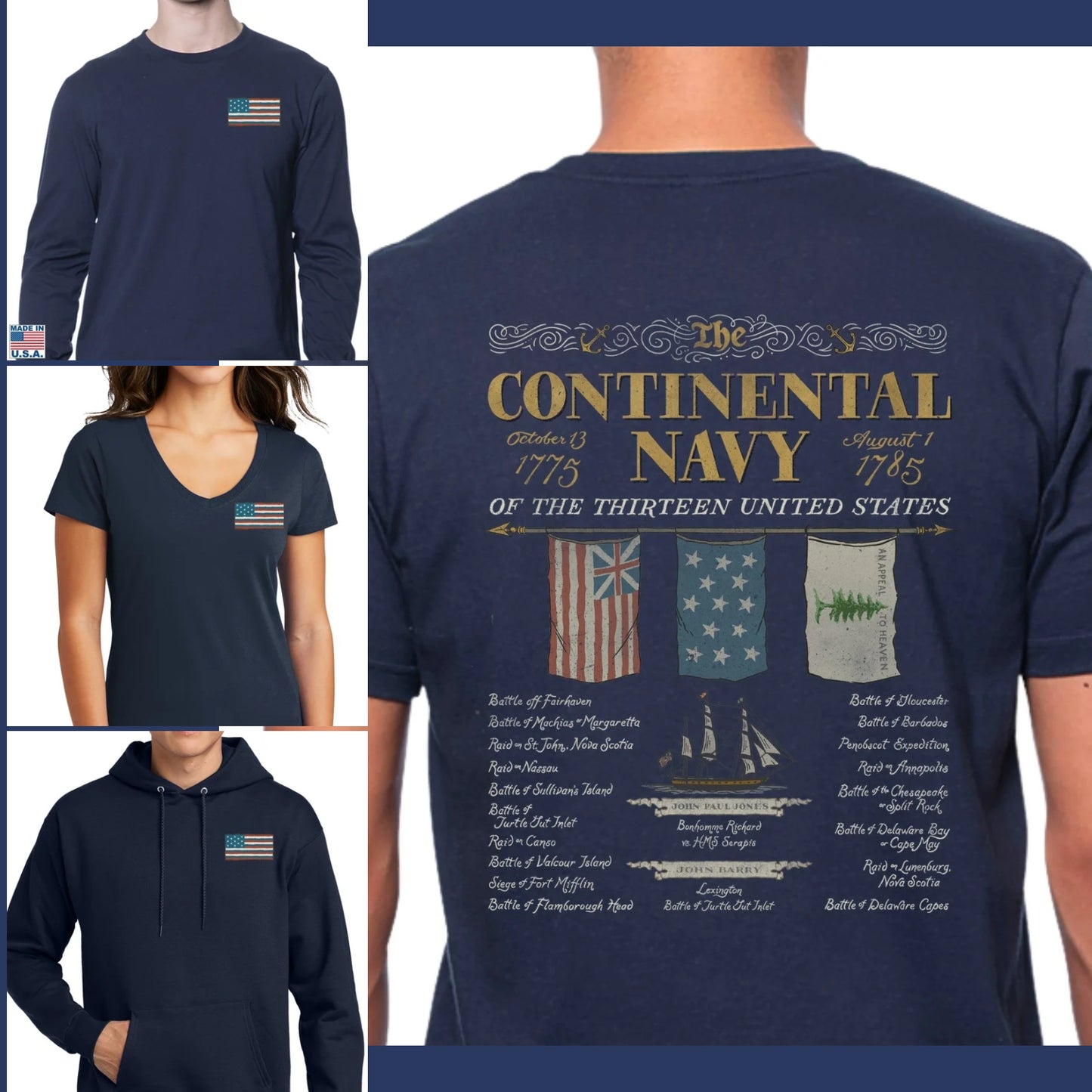 "The Continental Navy" Made in America Shirt