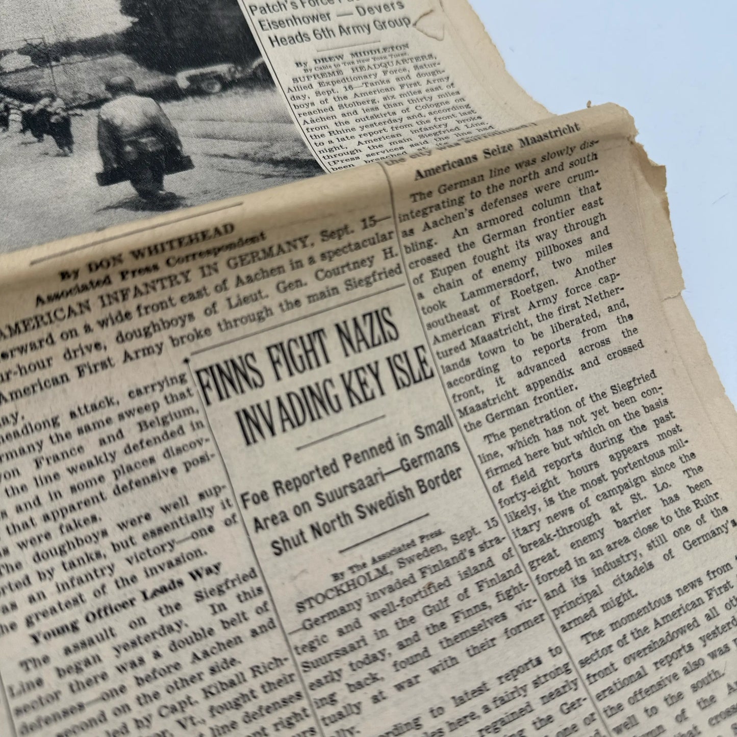 The New York Times coverage of WWII — September 1944 — Offered individually