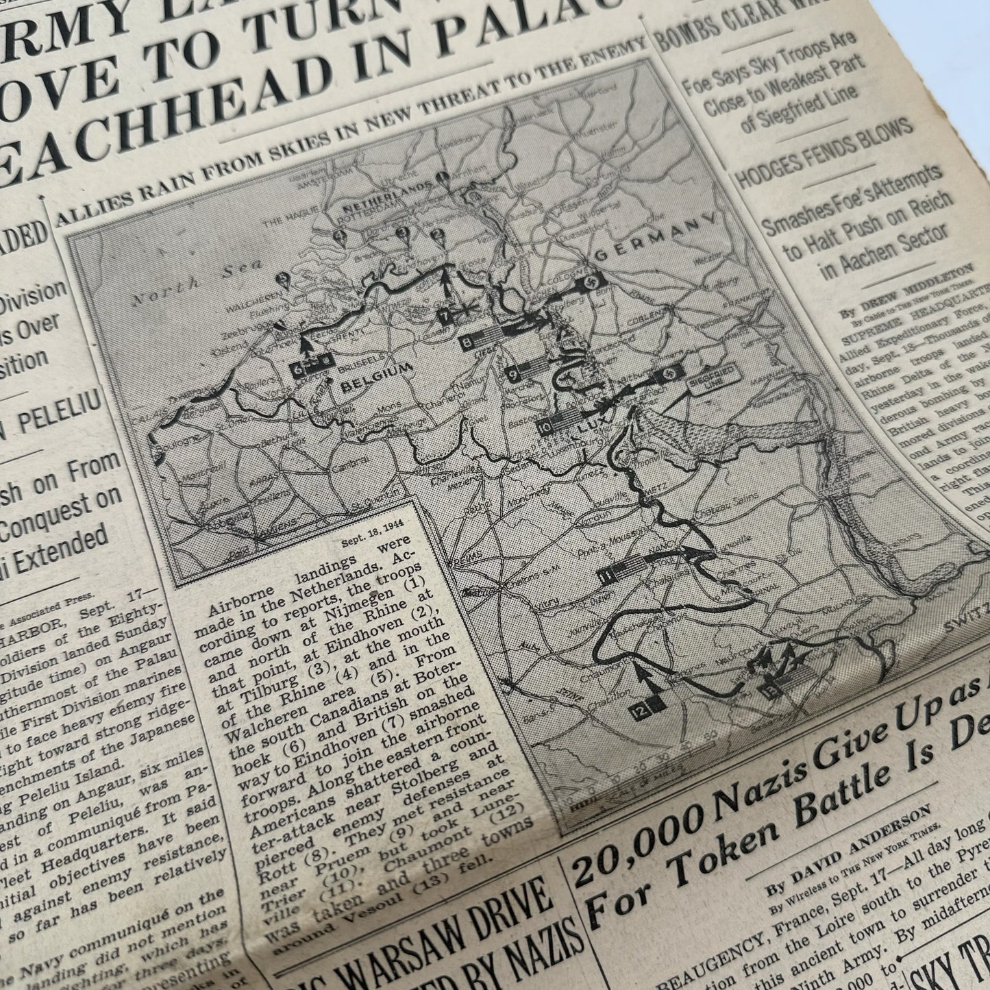 The New York Times coverage of WWII — September 1944 — Offered individually