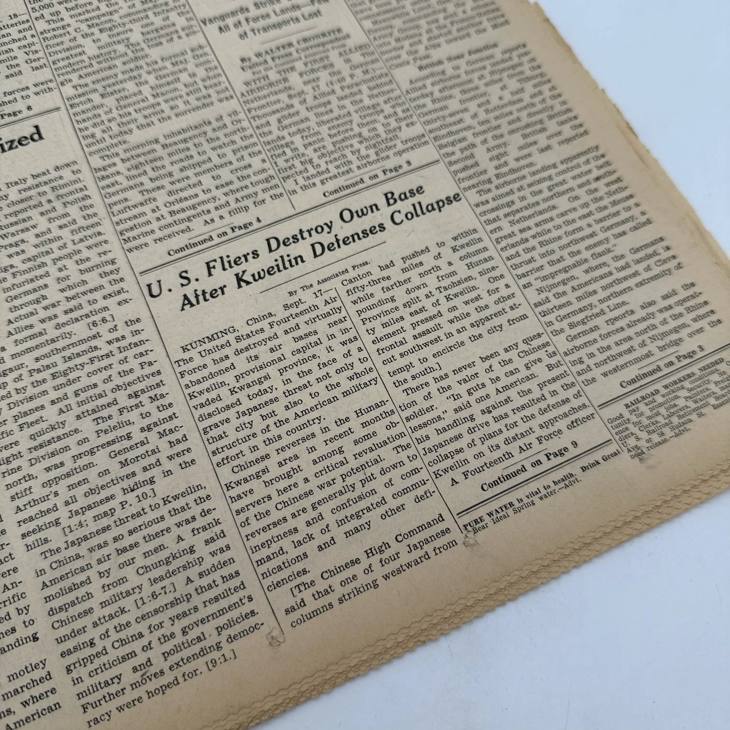The New York Times coverage of WWII — September 1944 — Offered individually