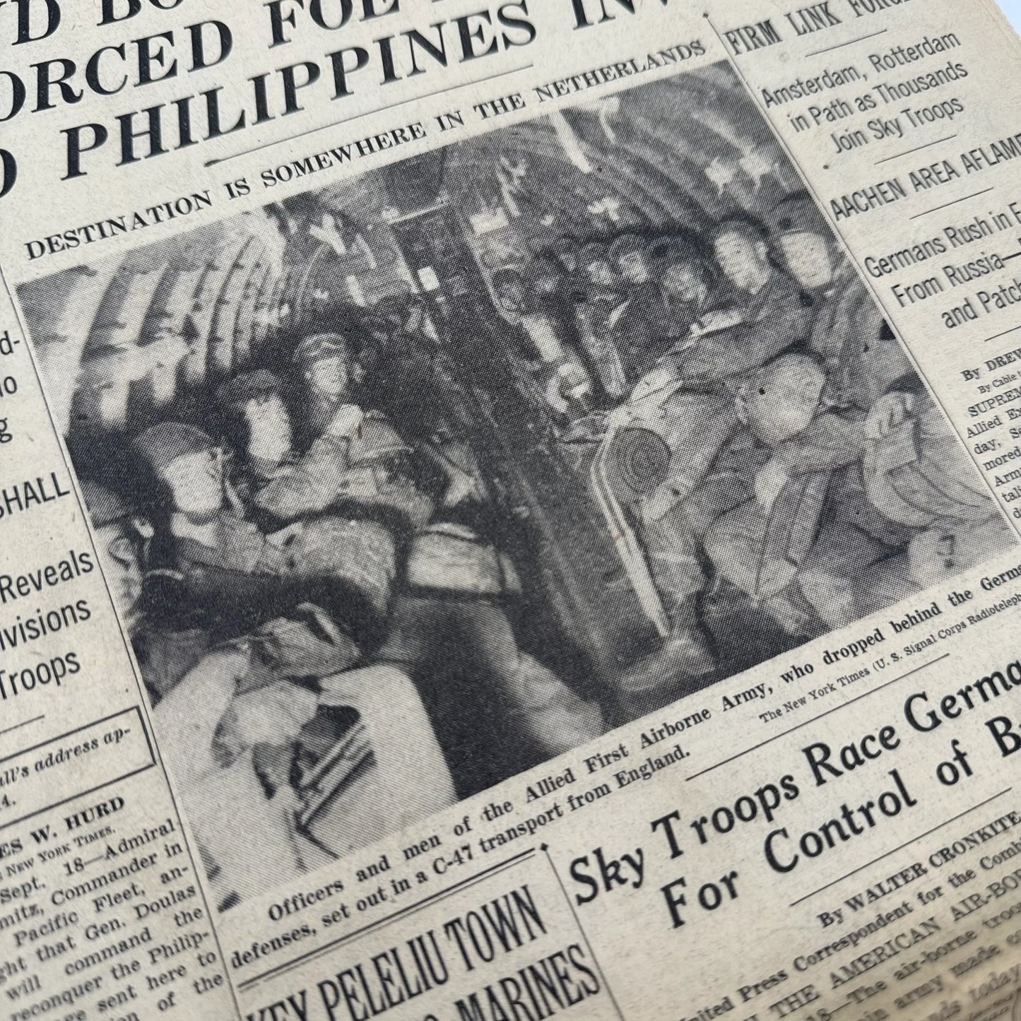The New York Times coverage of WWII — September 1944 — Offered individually
