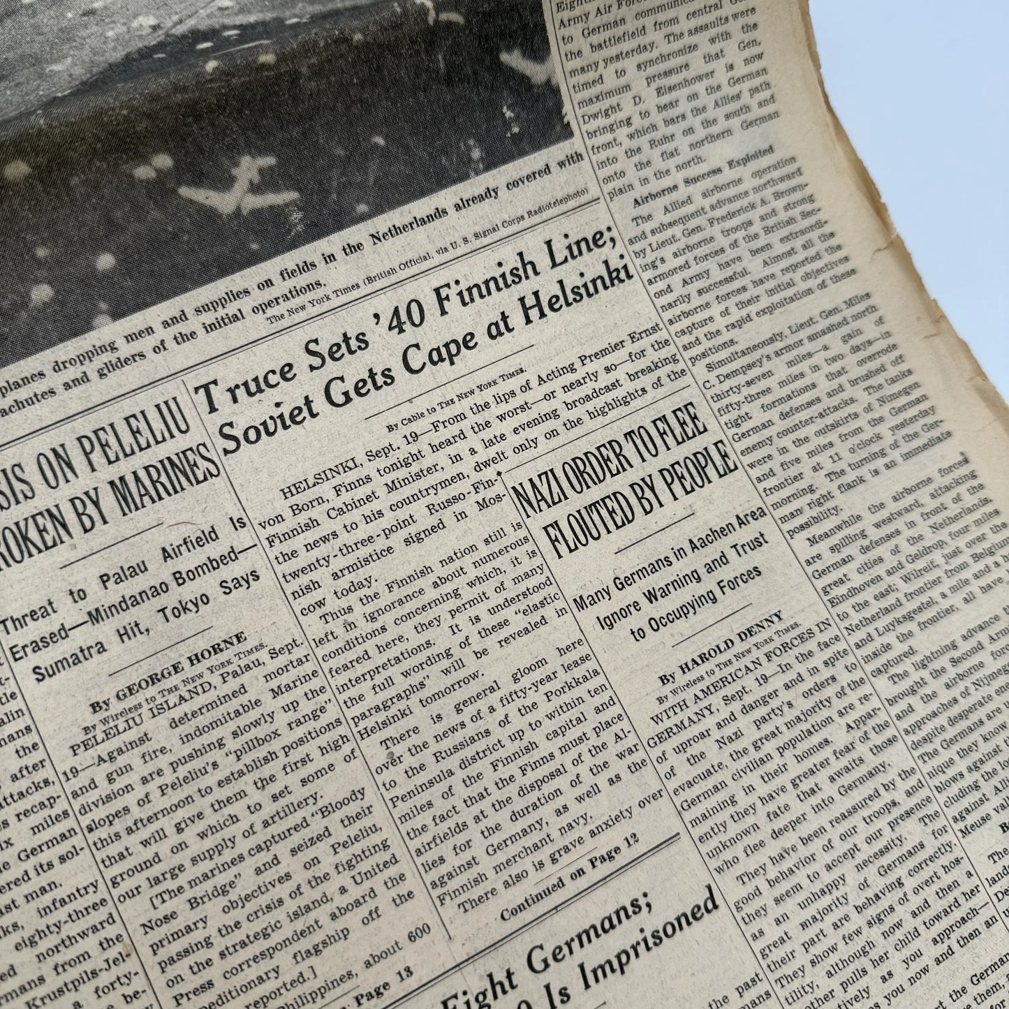 The New York Times coverage of WWII — September 1944 — Offered individually
