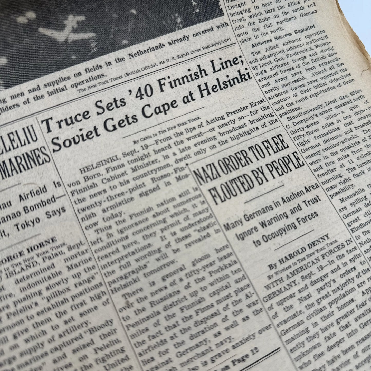 The New York Times coverage of WWII — September 1944 — Offered individually