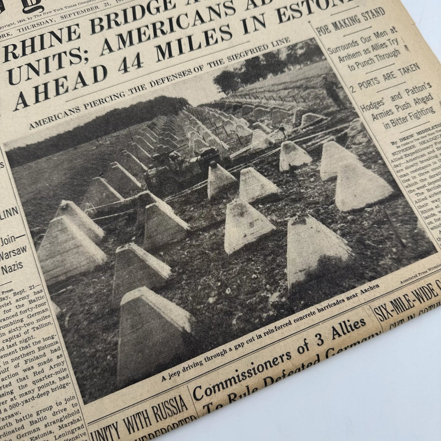 The New York Times coverage of WWII — September 1944 — Offered individually