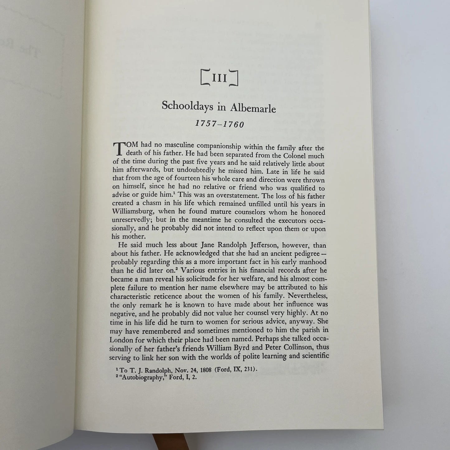 "Jefferson and His Time" — Dumas Malone — Volumes I and II