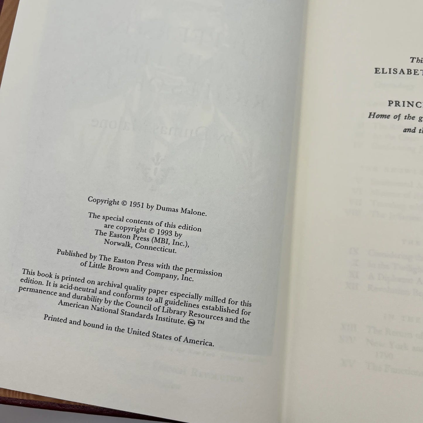"Jefferson and His Time" — Dumas Malone — Volumes I and II