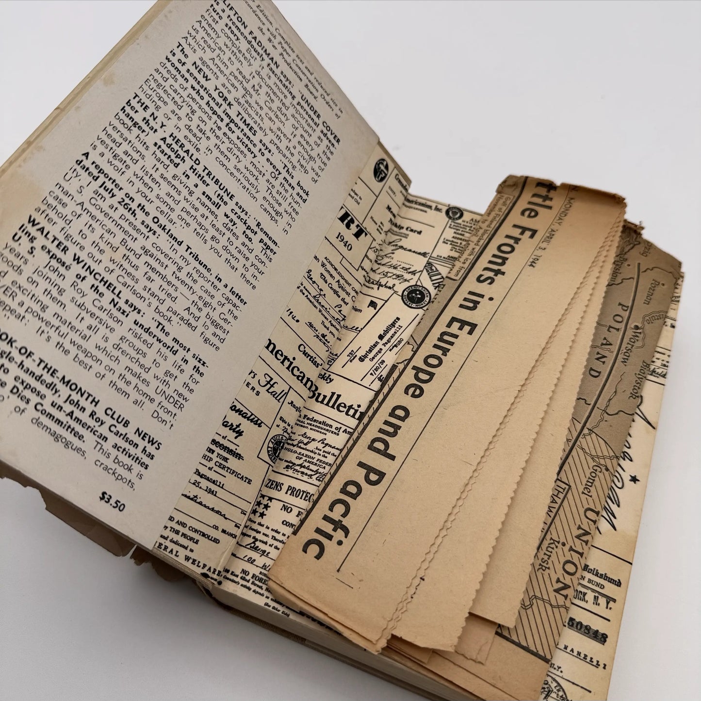 "Under Cover: My Four Years in the Nazi Underworld of America" by John Roy Carlson — 1943